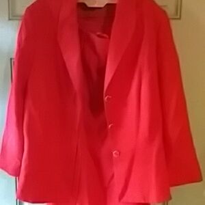 John Meyer Women's Red Blazer / Skirt Suit